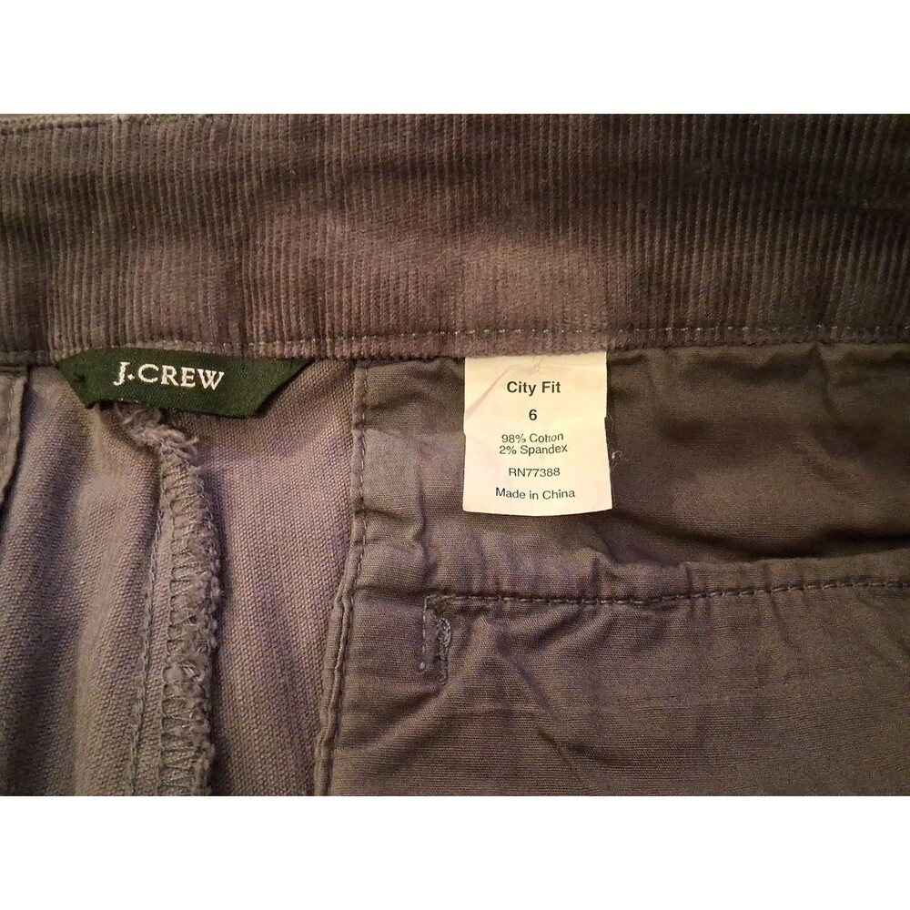J. Crew Women's Taupe Corduroy Pants City Fit Size 6 Mid Rise Straight - Picture 9 of 16
